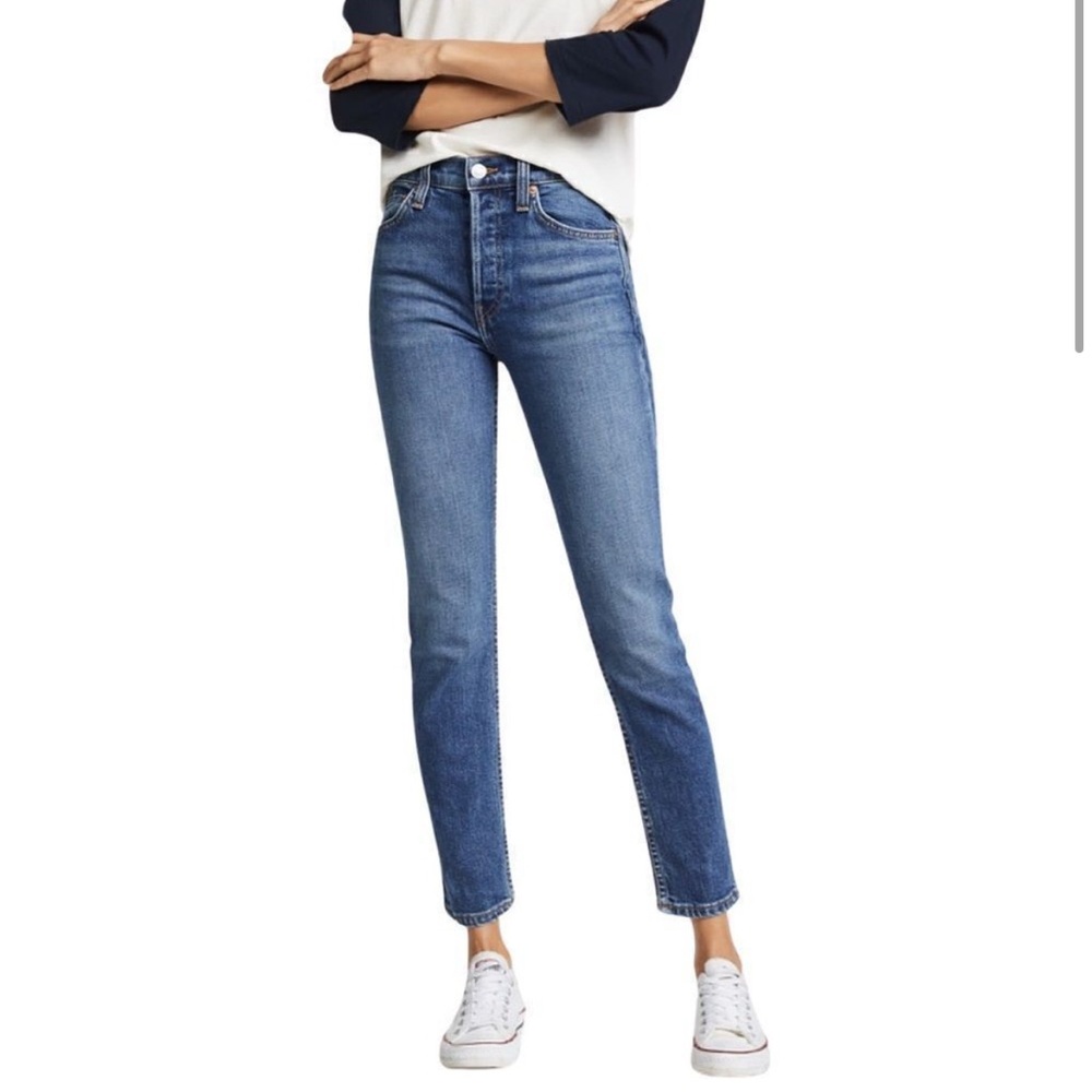 Re/done 90s High Rise Ankle Crop Jeans